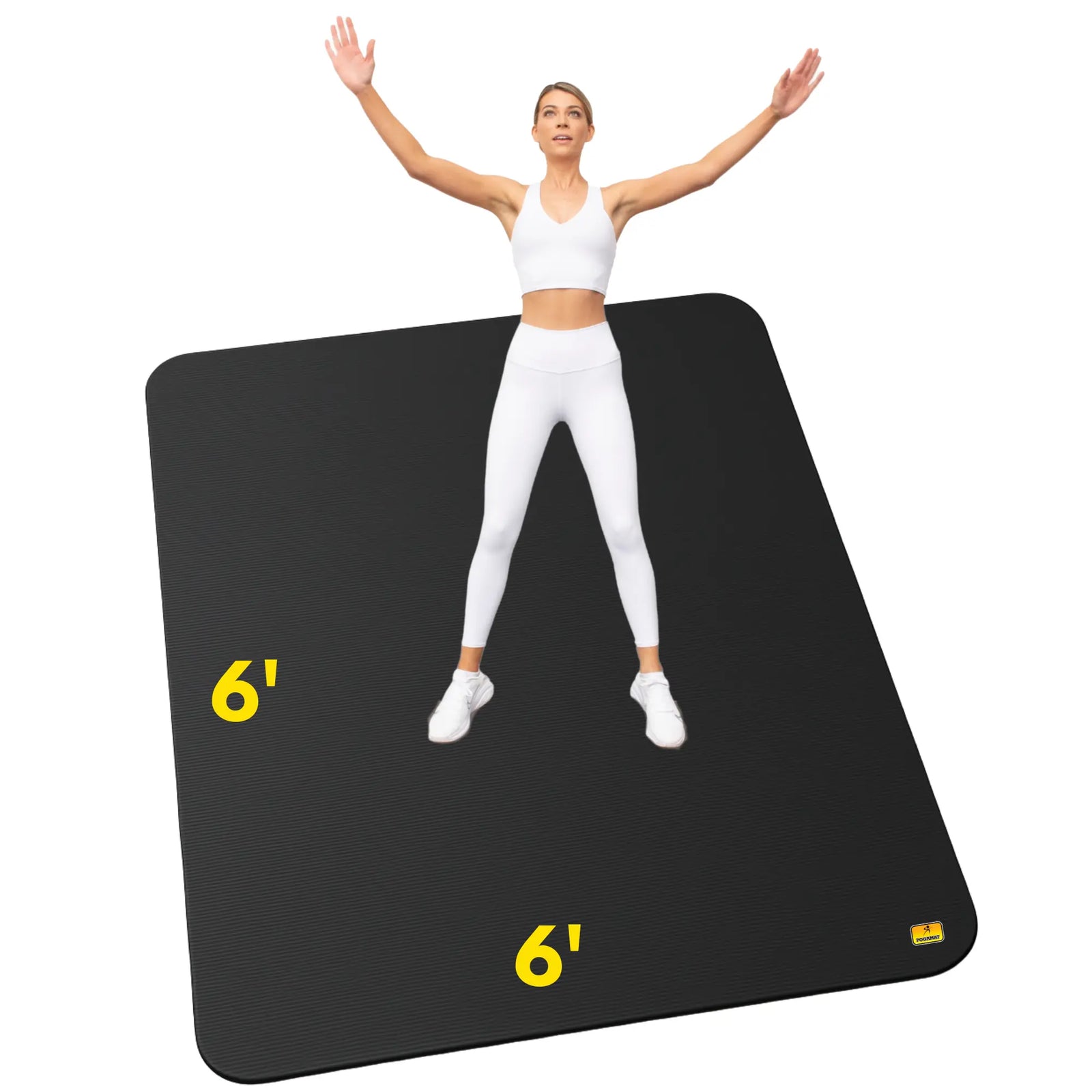 6' x 6' x 1/4" Exercise Mat - (36 Square Feet) Pogamat