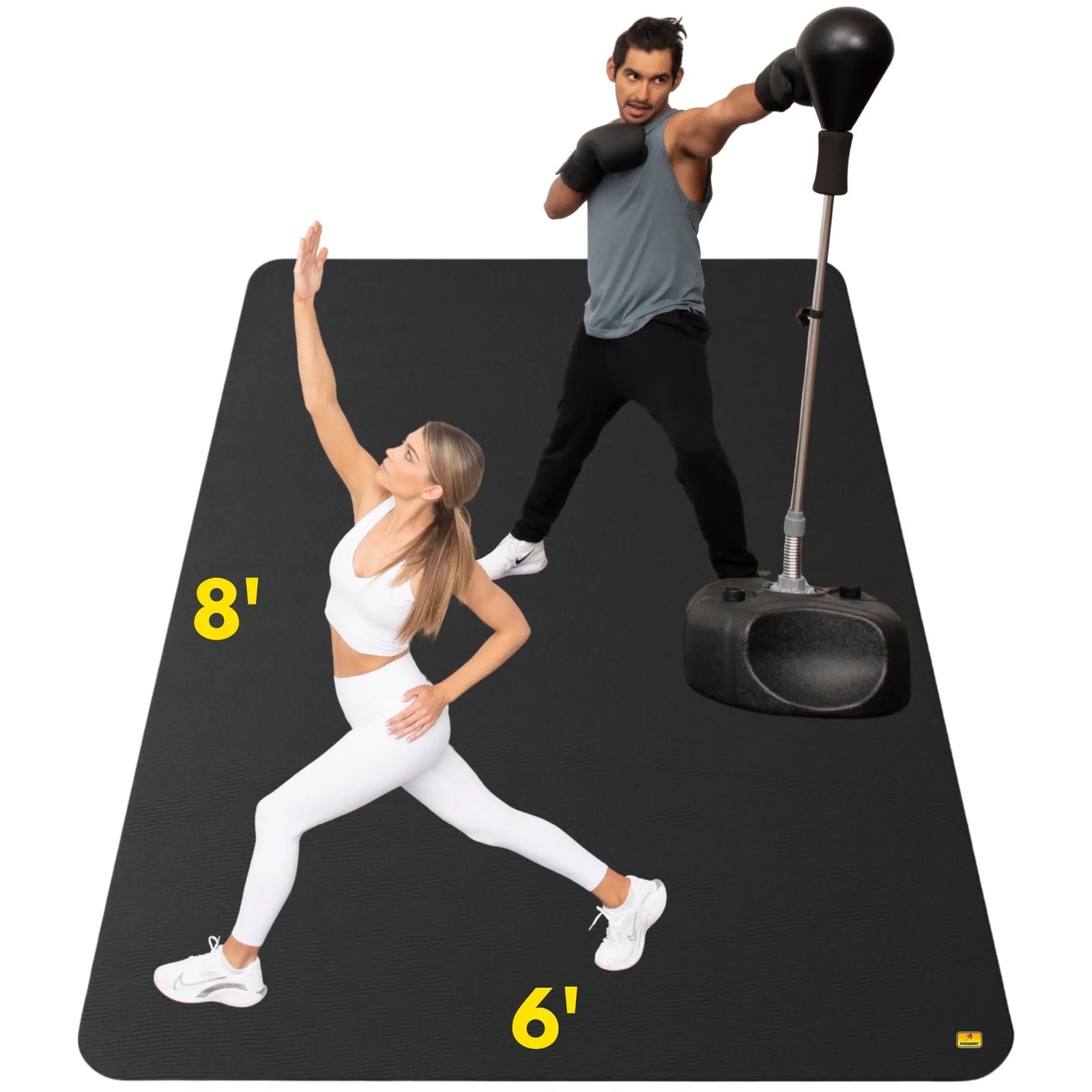 8' x 6' x 1/4" Exercise Mat - (48 Square Feet) Pogamat